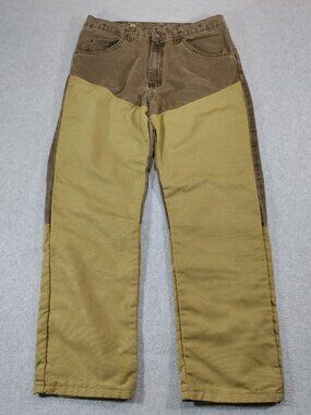 Wrangler Pro Gear Upland Brush Pants Mens 34x30 (32x29) Brown Hunting
